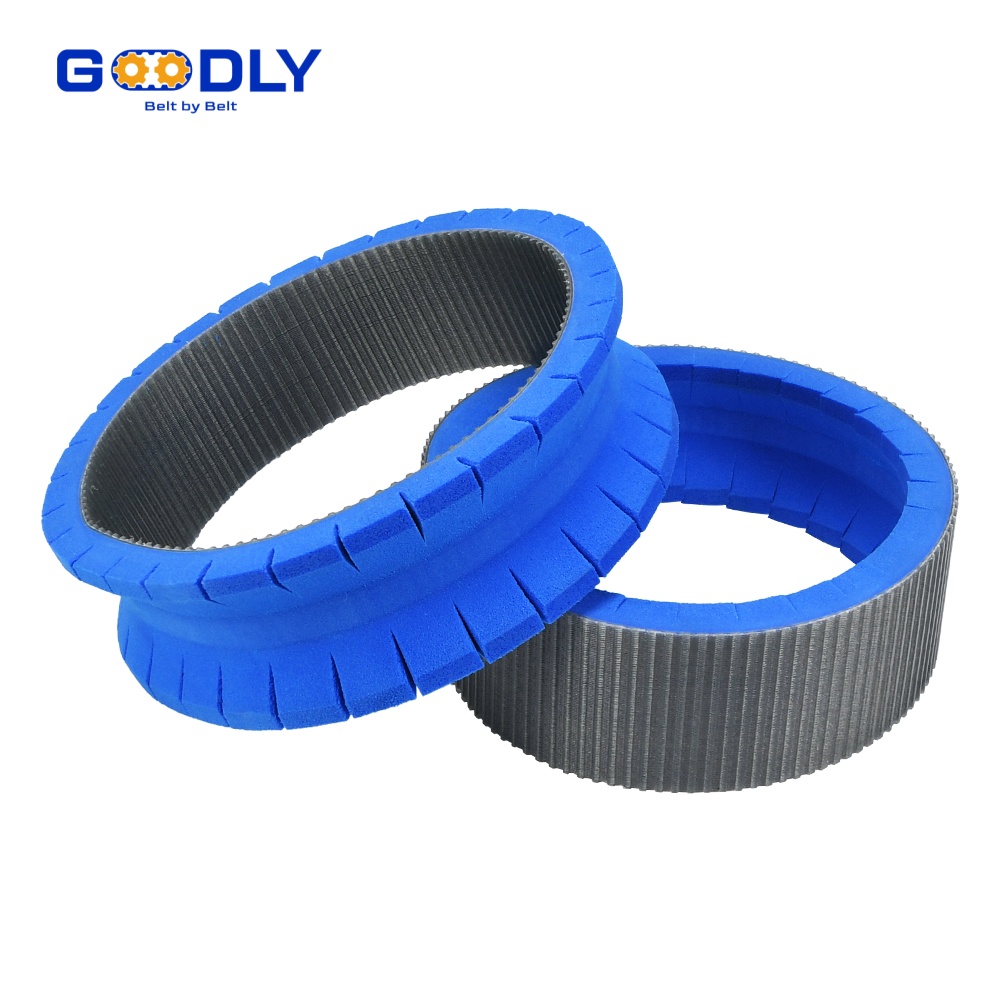 Foam-backed belt illustrating custom material builds