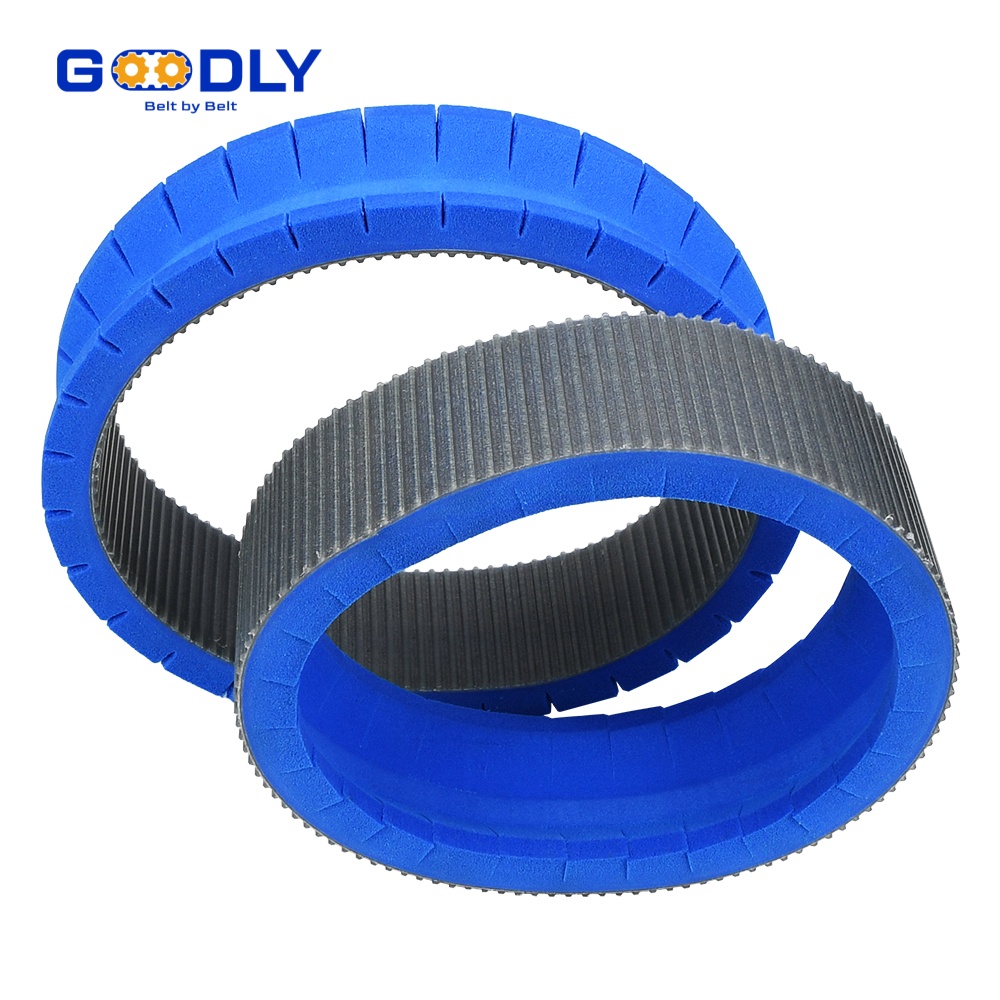 Coated belt backing for cushioned product handling