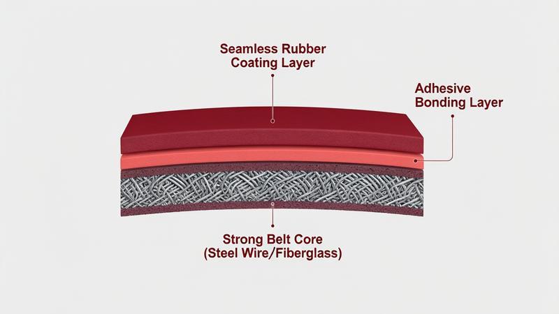 Vulcanized Rubber Belt Structure Cross Section