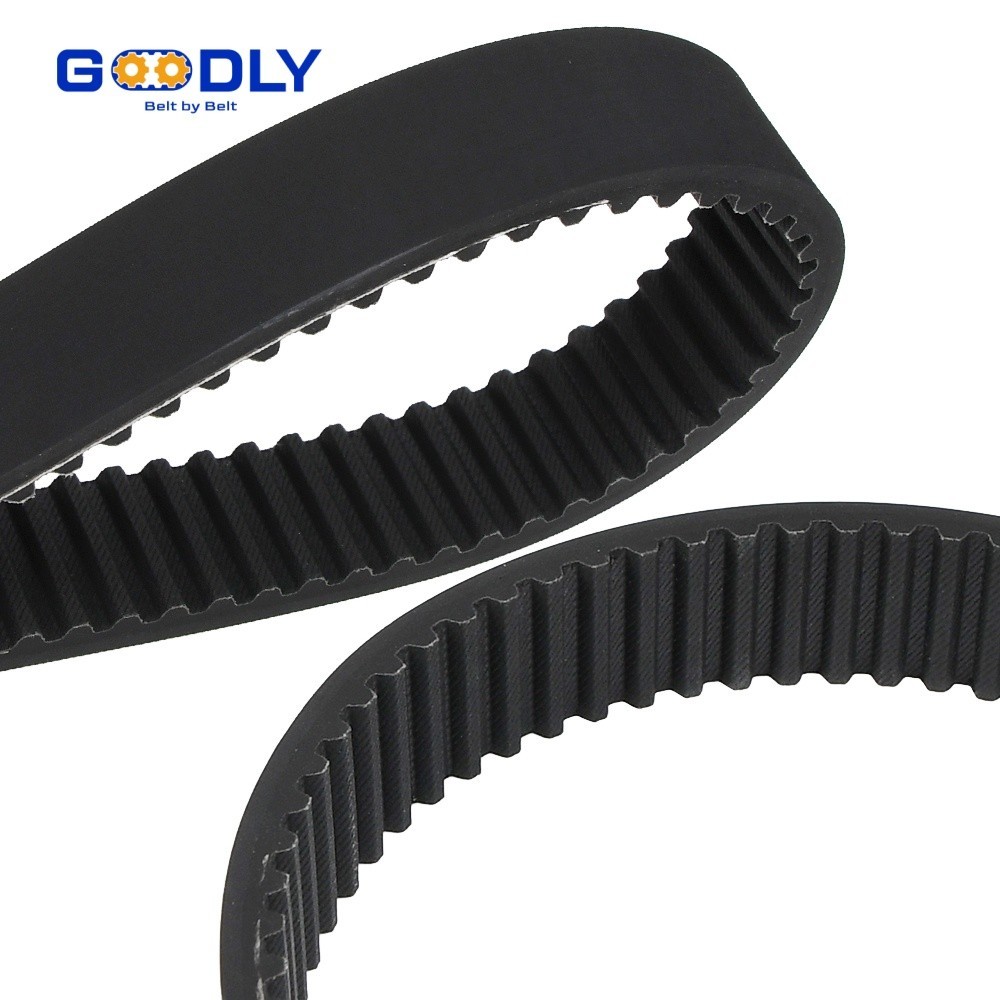 What are the advantages of rubber timing belts over other belt types?