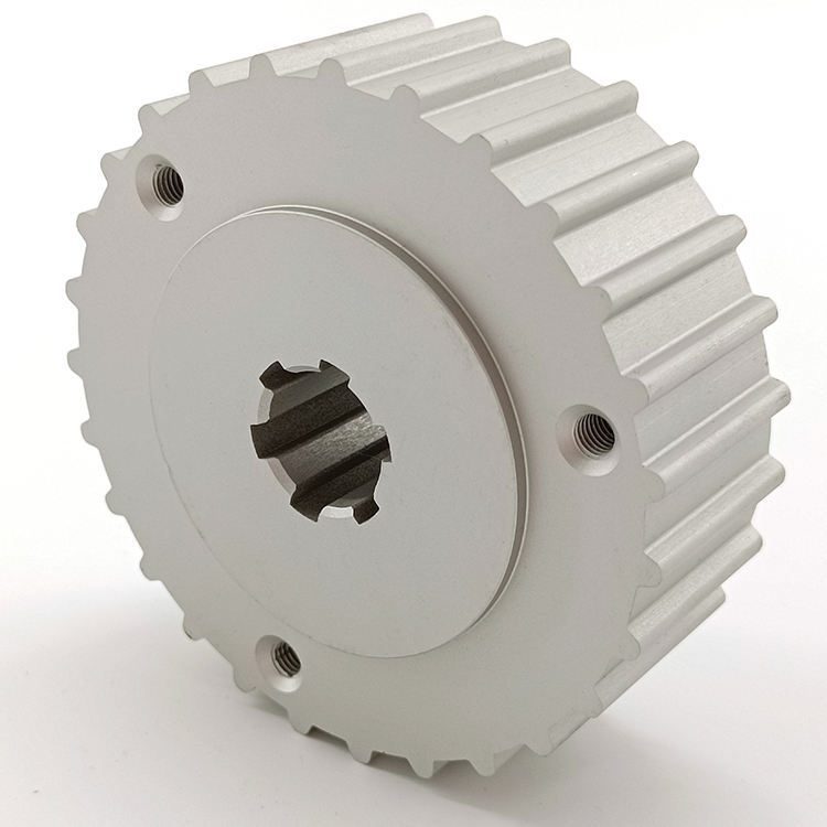 Surface-Pressure-Bearing Timing Pulley - close-up application detail