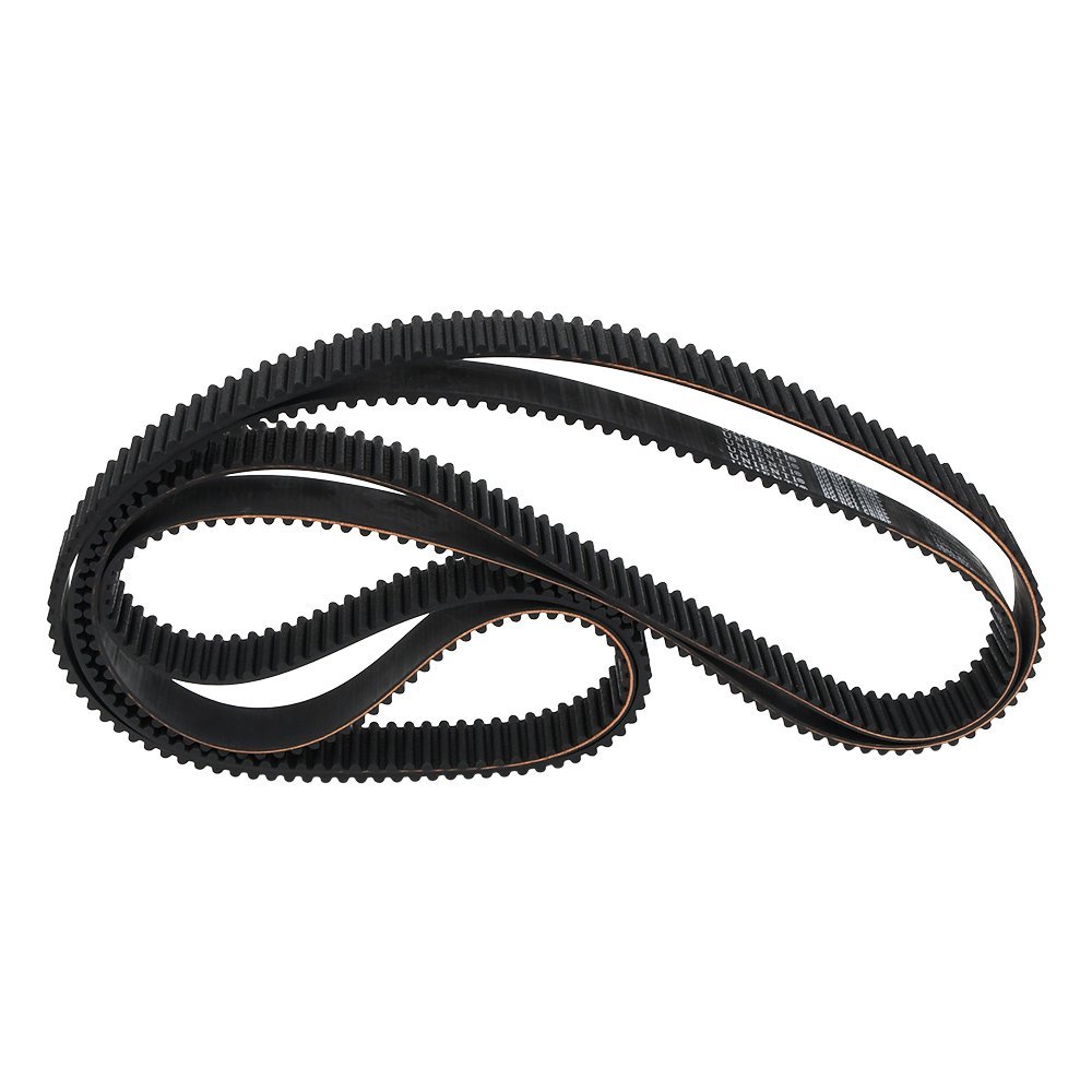 Rubber timing belt after service inspection