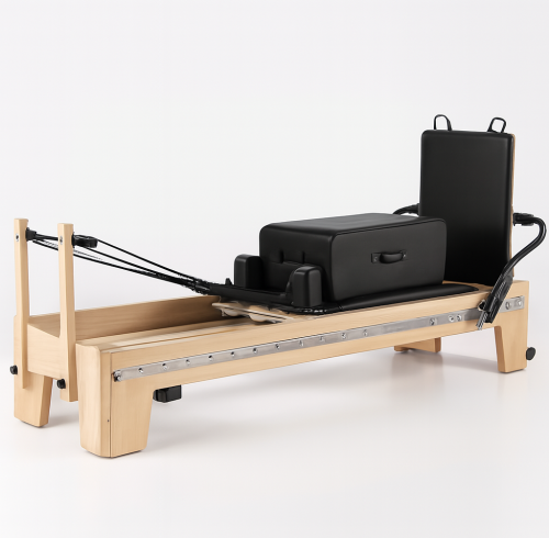 Maple Wood Full-Track Pilates Reformer | Wooden Pilates Reformer for Home & Studio Use AW1001