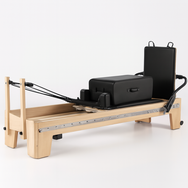 Maple Wood Full-Track Pilates Reformer | Wooden Pilates Reformer for Home & Studio Use AW1001
