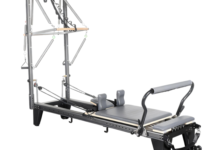Commercial Aluminum Pilates Reformer with Tower | Studio Quality Pilates Reformer