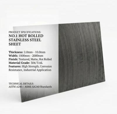 MESCO No.1 Hot Rolled Stainless Steel Sheet | 304/316L Mill Finish Plate | China Factory Direct