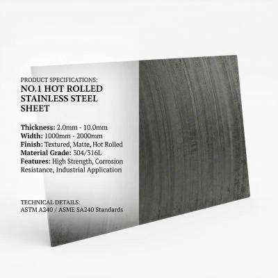 MESCO No.1 Hot Rolled Stainless Steel Sheet | 304/316L Mill Finish Plate | China Factory Direct