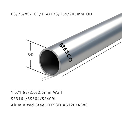 Aluminized Silicon Steel Pipe & Tube | Hot-Dip AS Coated | Exhaust, HVAC & Industrial Supply