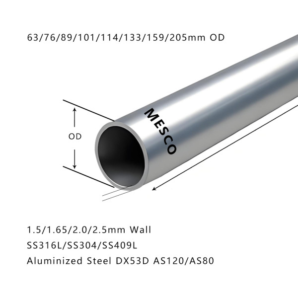 Aluminized Silicon Steel Pipe & Tube | Hot-Dip AS Coated | Exhaust, HVAC & Industrial Supply