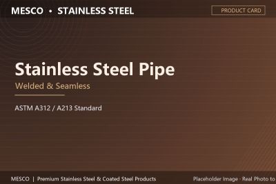 Stainless Steel Pipe (Round, Welded & Seamless, ASTM A312 / A213, Sch 5S-Sch 80)