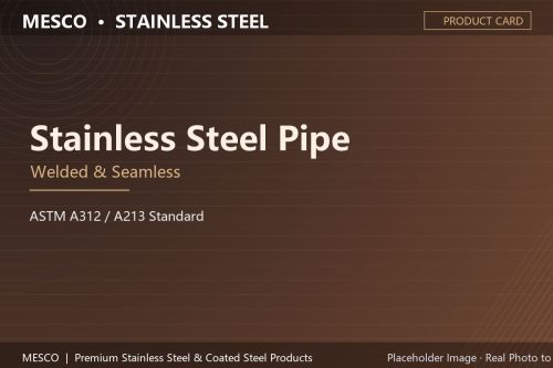 Stainless Steel Pipe (Round, Welded & Seamless, ASTM A312 / A213, Sch 5S-Sch 80)