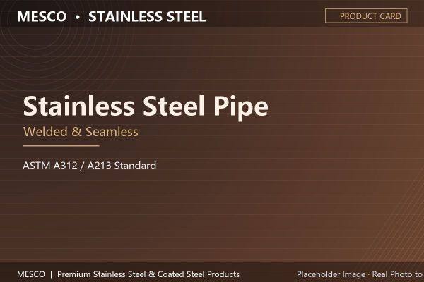 Stainless Steel Pipe (Round, Welded & Seamless, ASTM A312 / A213, Sch 5S-Sch 80)