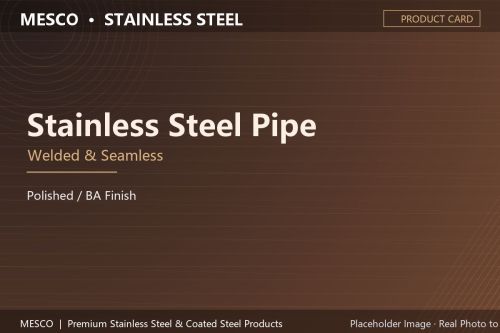 Stainless Steel Pipe (Round, Welded & Seamless, ASTM A312 / A213, Sch 5S-Sch 80)