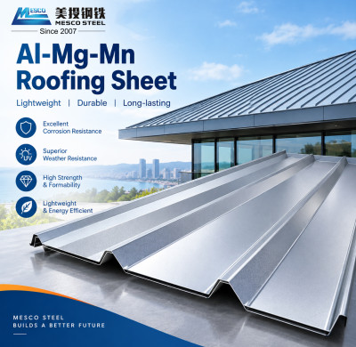 Al-Mg-Mn Aluminum Roofing Sheet (3003/3004/3104, PVDF Coated)