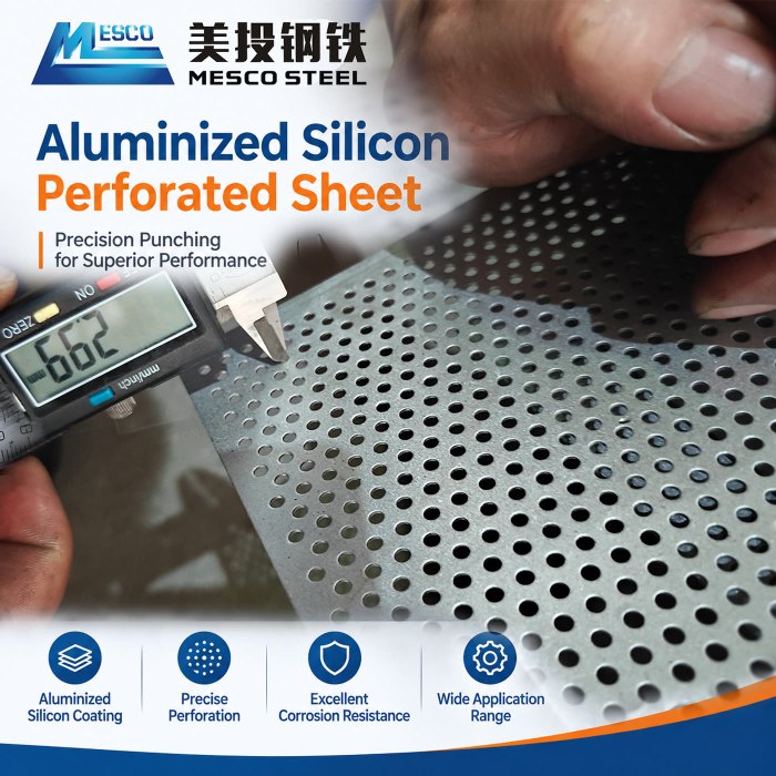 Aluminized Silicon Perforated Sheet with Custom Punching