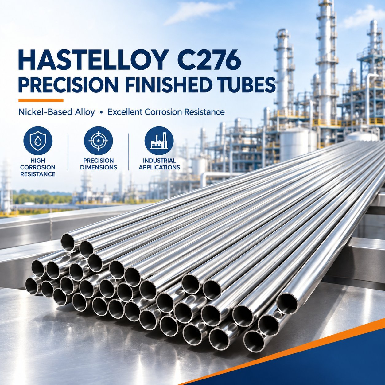 Hastelloy C276 precision finished tubes for high-corrosion industrial applications