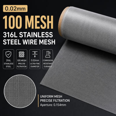 316L Stainless Steel Wire Mesh  Micron Filter Screen | MESCO