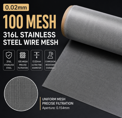 316L Stainless Steel Wire Mesh Micron Filter Screen | MESCO