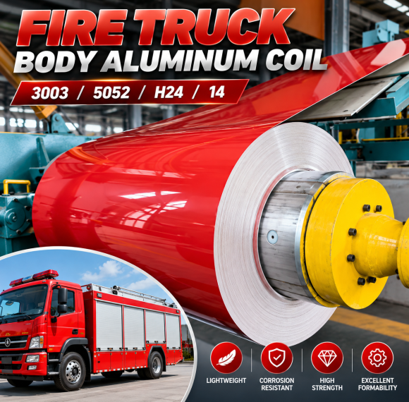 High-Gloss Red PE Coated Aluminum Sheet for Fire Truck Body