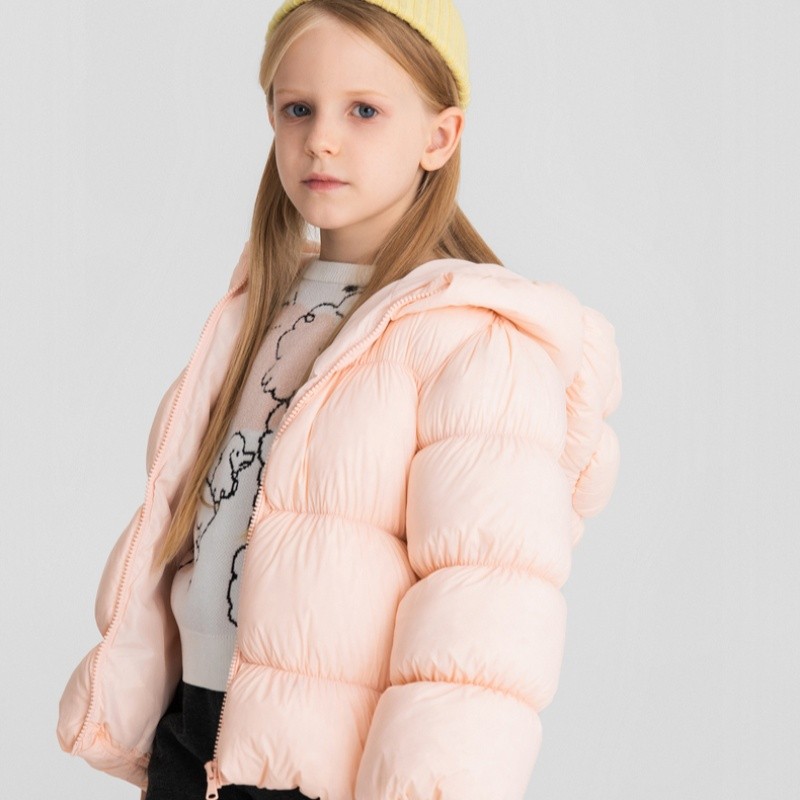 Customized girls' short down jacket