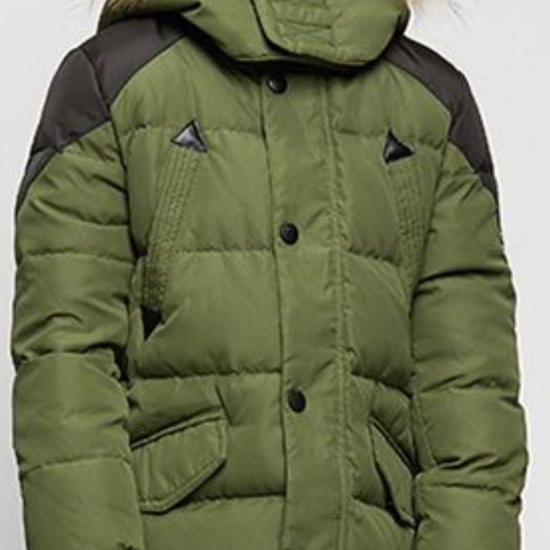 Customized boys' mid to long warm down jacket