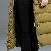 Custom Women's Long Hooded Down Jacket | Plush Collar | Indoor,Commuting | Supports OEM, ODM