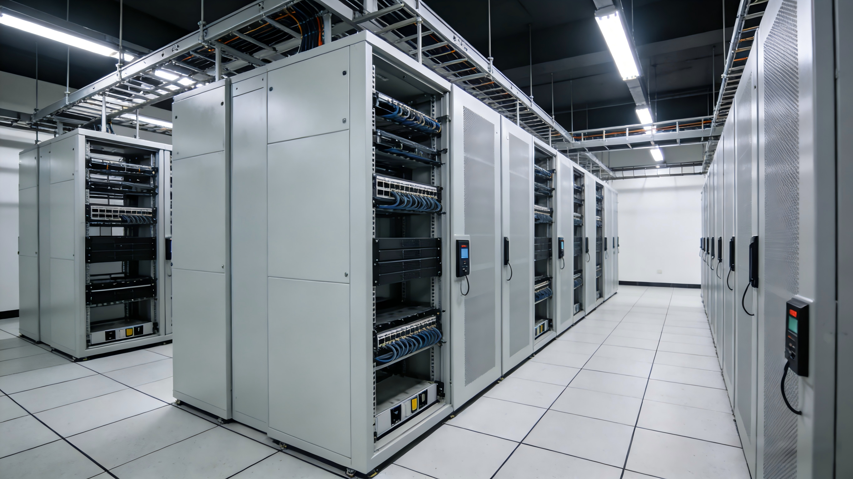 Electronic computer room network cabinet