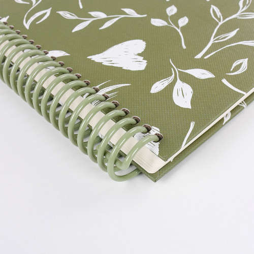 A4/A5/A5MINI Three-Pack Midnight Garden Green Floral American Large Spiral 100 Sheets Paper Notebook Gift Fresh Elegant