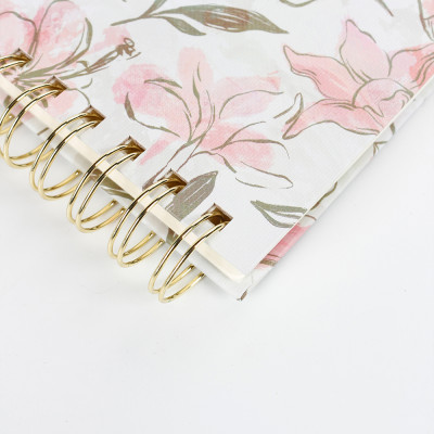Whispers Bloom Floral Spiral Hardcover A5 Paper Cover 100 Sheets Loose-Leaf Notebook Women Gift Office School Stationery
