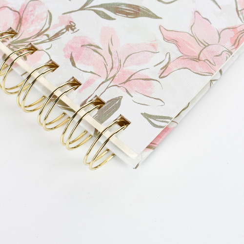 Whispers Bloom Floral Spiral Hardcover A5 Paper Cover 100 Sheets Loose-Leaf Notebook Women Gift Office School Stationery