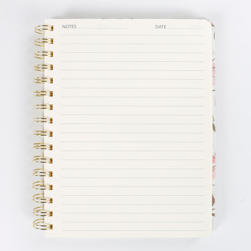 Whispers Bloom Floral Spiral Hardcover A5 Paper Cover 100 Sheets Loose-Leaf Notebook Women Gift Office School Stationery