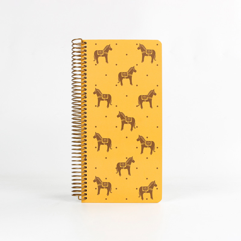A6L Six Piece Set Spiral Notebook White Horse Nordic French Design Tall Horse Head Cover High Quality Paper 100 Sheets Diary
