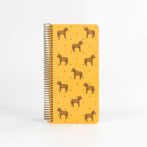 A6L Six Piece Set Spiral Notebook White Horse Nordic French Design Tall Horse Head Cover High Quality Paper 100 Sheets Diary