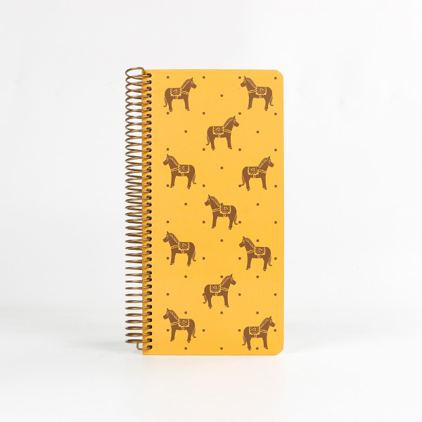 A6L Six Piece Set Spiral Notebook White Horse Nordic French Design Tall Horse Head Cover High Quality Paper 100 Sheets Diary
