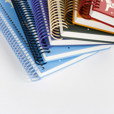 A6L Six Piece Set Spiral Notebook White Horse Nordic French Design Tall Horse Head Cover High Quality Paper 100 Sheets Diary