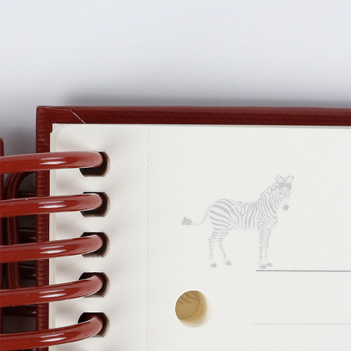 Custom Printed Zebra Pattern Spiral Luxury A4 Hardcover Cardboard Writing Journal 100 Sheets Loose-Leaf Paper PU Cover Gift