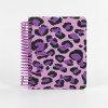 America purple Leopard Print Spiral Notebook B5 Hardcover Journal Women Cute Trendy School Office Stationery Gift 100 Sheets