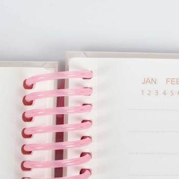 Custom Printed Cat Pattern Spiral Notebook Hardcover Cute Pink Coil Diary for Girls Stationery