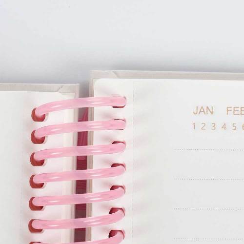 Custom Printed Cat Pattern Spiral Notebook Hardcover Cute Pink Coil Diary for Girls Stationery