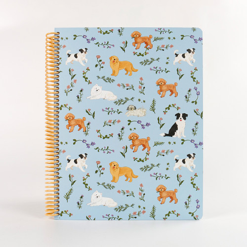 Custom Cute Dog Print Spiral Binding Loose-Leaf A4 Hardcover Offset Paper Gift Notebook Journal School Office 100 Sheets