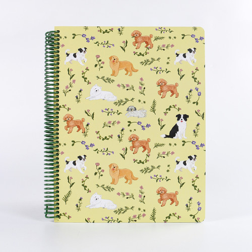 Custom Cute Dog Print Spiral Binding Loose-Leaf A4 Hardcover Offset Paper Gift Notebook Journal School Office 100 Sheets