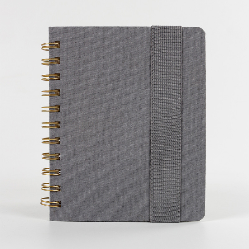 A6 Soft Cover Trace Fabric Business Luxury Spiral-Bound Daily Planner Notebook Digital Printing Custom Logo Option 100 Sheets