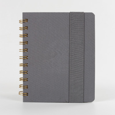 A6 Soft Cover Trace Fabric Business Luxury Spiral-Bound Daily Planner Notebook Digital Printing Custom Logo Option 100 Sheets