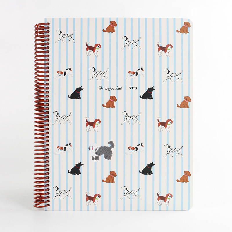 Spiral Notebook OEM ODM Manufacturer | Custom Pet Dog Pattern Diary Planners with Colorful Pages for Wholesale Office Supply & Corporate Gifting.