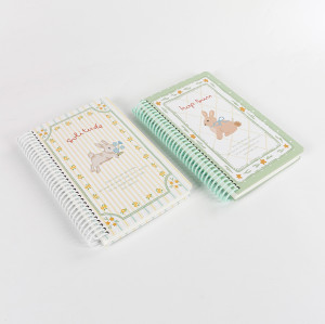 A5 PET Spiral Notebook Kawaii Bunny Floral Journal