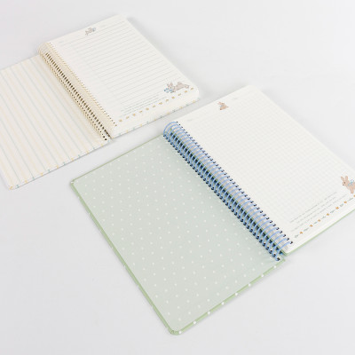 A5 MINI Spiral Notebook - Cute Bunny & Floral Pastel Journal