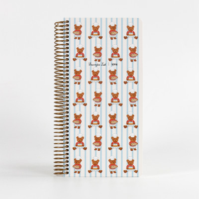 Cute Chef Bear Series Spiral Notebook | Freely Customize Tiled / Single-Motif Covers & Binding Colors