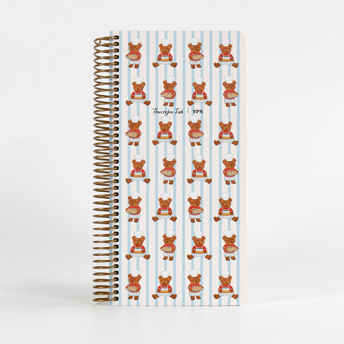 Cute Chef Bear Series Spiral Notebook | Freely Customize Tiled / Single-Motif Covers & Binding Colors