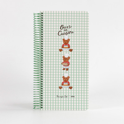 Cute Chef Bear Series Spiral Notebook | Freely Customize Tiled / Single-Motif Covers & Binding Colors
