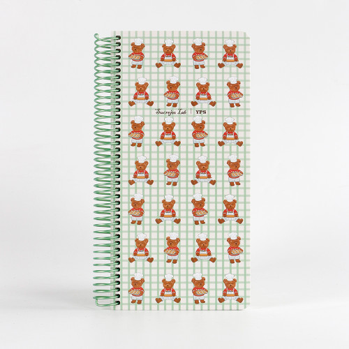 Cute Chef Bear Series Spiral Notebook | Freely Customize Tiled / Single-Motif Covers & Binding Colors